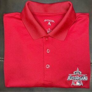 2010 MLB All Star Game Antigua Red Polo Shirt Size XL